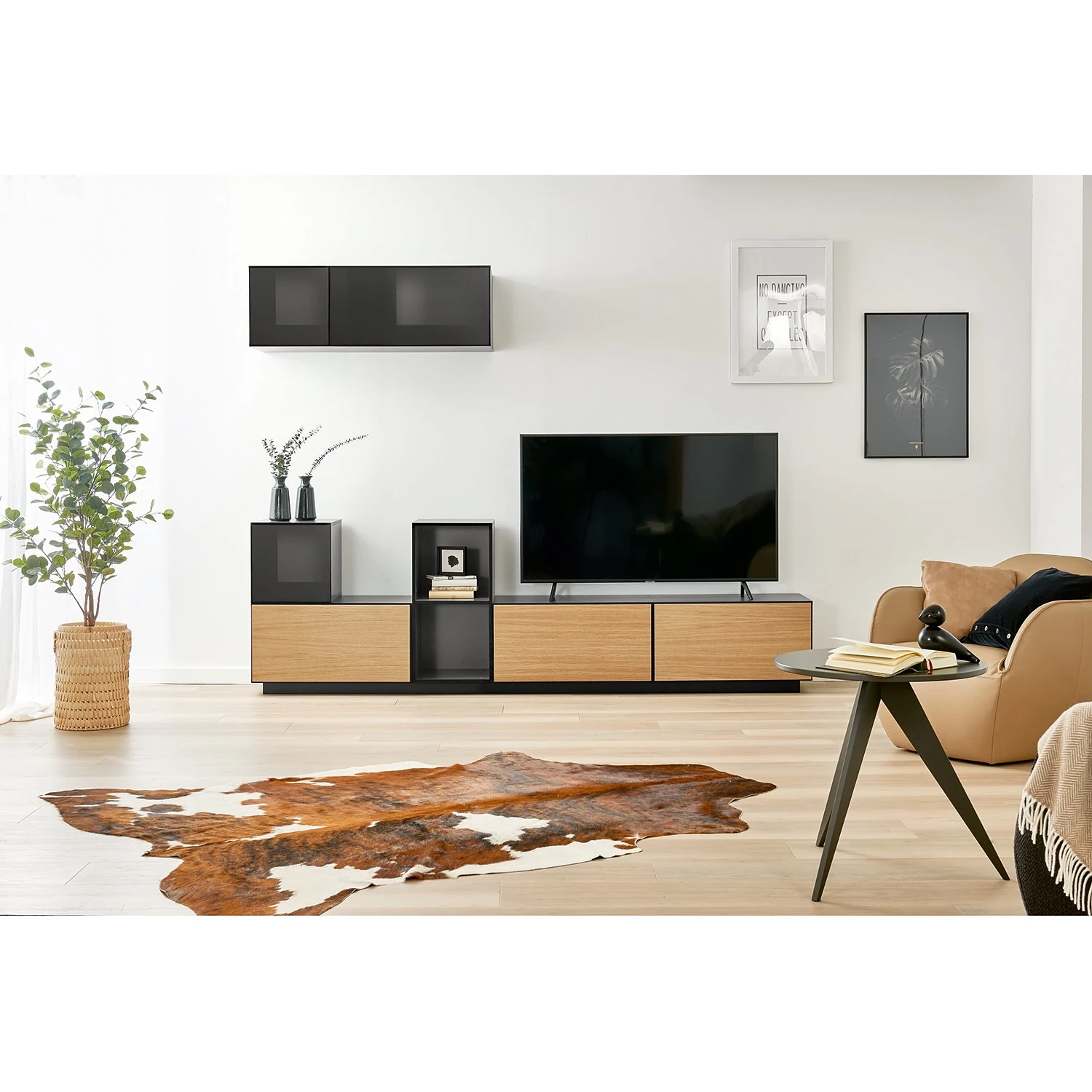 Now! by hülsta Wohnwand now to go colour III (8-teilig) - Hochglanz Diamantgrau / Natureiche 2 Now! by hülsta Wohnwand now to go colour III (8-teilig) - Hochglanz Diamantgrau / Natureiche – Bild 2