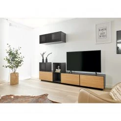 Now! by hülsta Wohnwand now to go colour III (8-teilig) - Hochglanz Diamantgrau / Natureiche 18 Now! by hülsta Wohnwand now to go colour III (8-teilig) - Hochglanz Diamantgrau / Natureiche -Wohnzimmermöbel boutique en ligne 1000311284 211201 14490200414 MOOD DETAILS P000000001000311284 mood