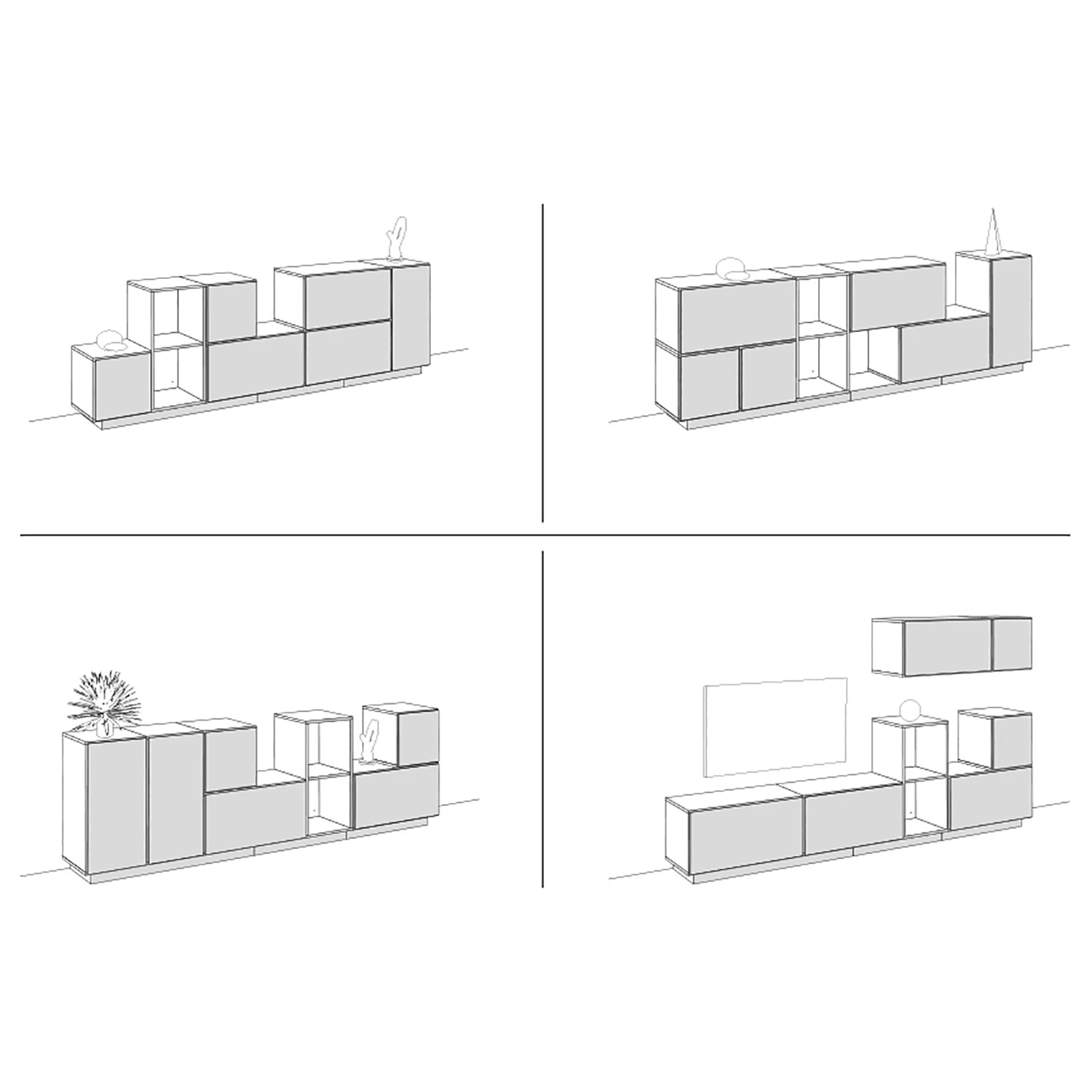 Now! by hülsta Wohnwand now to go colour III (8-teilig) - Hochglanz Diamantgrau / Natureiche 15 Now! by hülsta Wohnwand now to go colour III (8-teilig) - Hochglanz Diamantgrau / Natureiche – Bild 15