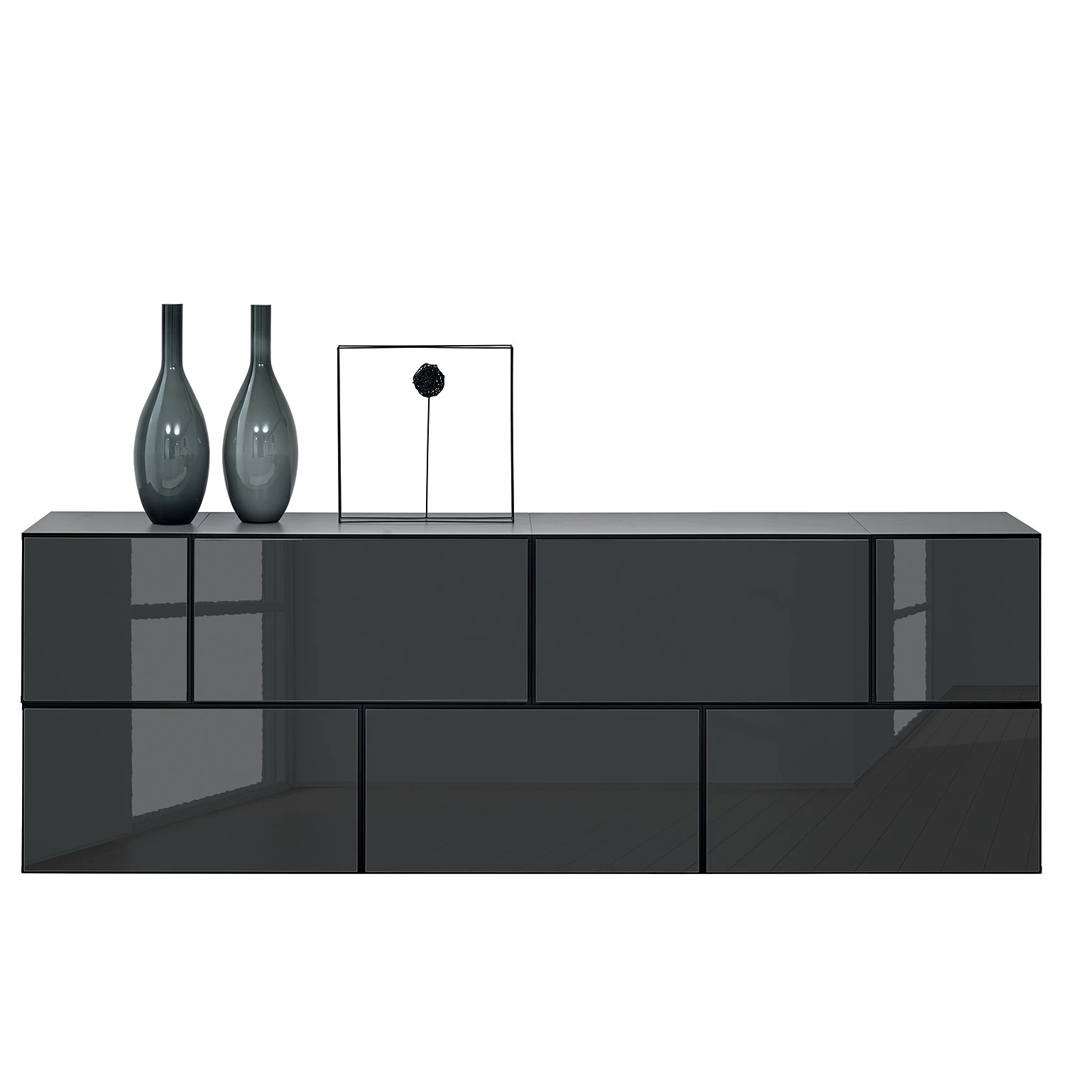 Now! by hülsta Wohnwand now to go colour VII (7-teilig) - Hochglanz Diamantgrau / Diamantgrau 3 Now! by hülsta Wohnwand now to go colour VII (7-teilig) - Hochglanz Diamantgrau / Diamantgrau – Bild 3