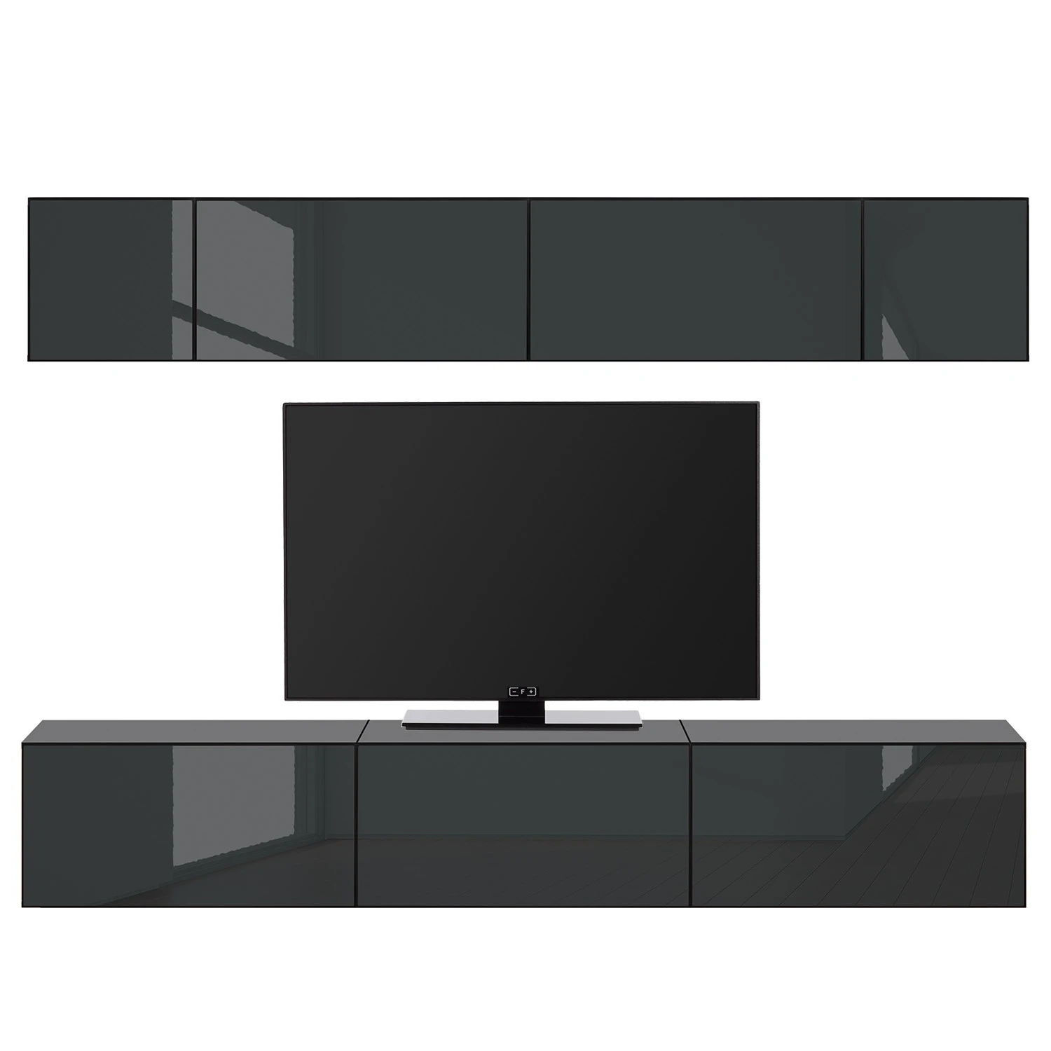 Now! by hülsta Wohnwand now to go colour VII (7-teilig) - Hochglanz Diamantgrau / Diamantgrau 1 Now! by hülsta Wohnwand now to go colour VII (7-teilig) - Hochglanz Diamantgrau / Diamantgrau