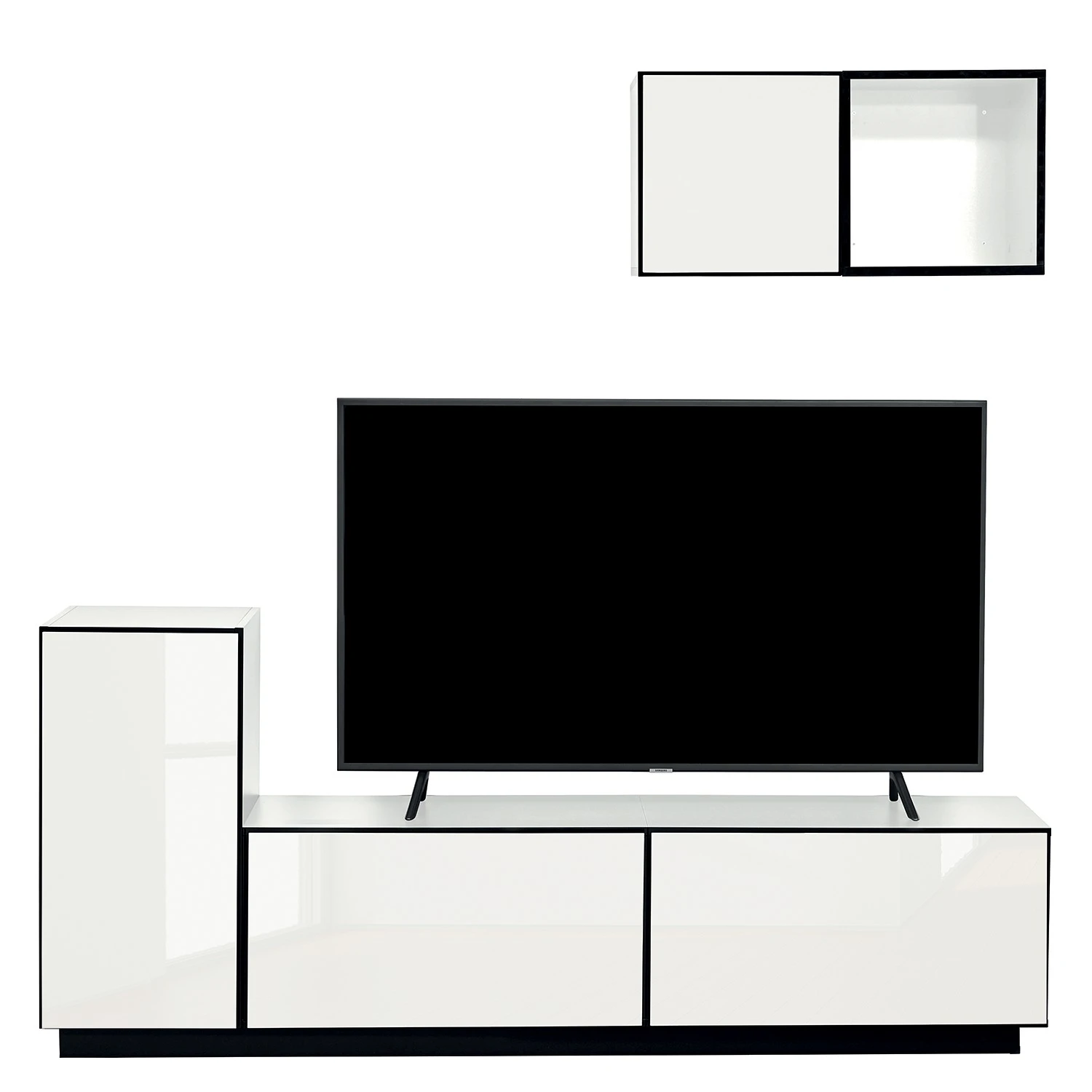 Now! by hülsta Wohnwand now to go colour I (4-teilig) - Hochglanz Reinweiß / Schneeweiß 1 Now! by hülsta Wohnwand now to go colour I (4-teilig) - Hochglanz Reinweiß / Schneeweiß