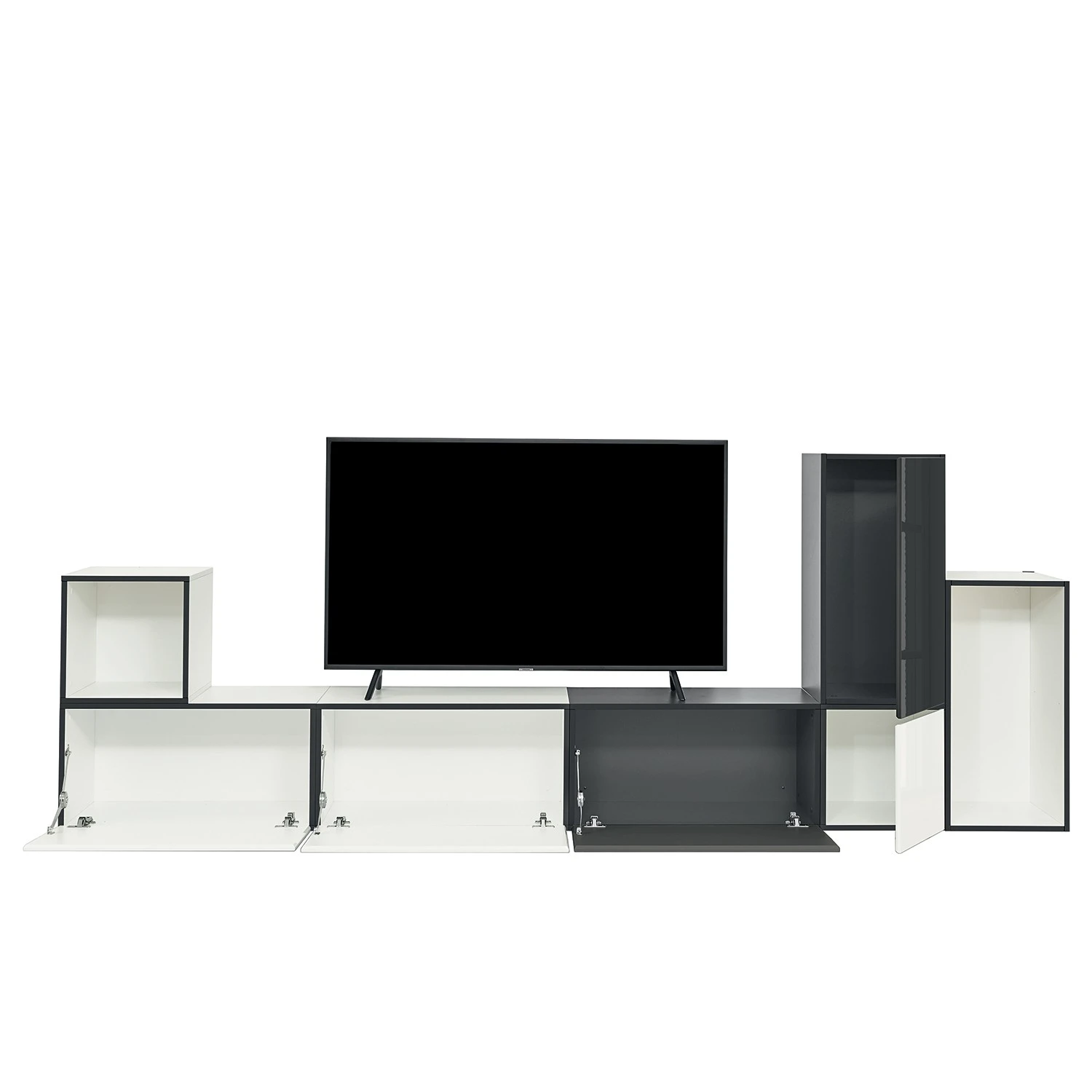 Now! by hülsta Wohnwand now to go colour VI (7-teilig) - Hochglanz Reinweiß / Hochglanz Diamantgrau 7 Now! by hülsta Wohnwand now to go colour VI (7-teilig) - Hochglanz Reinweiß / Hochglanz Diamantgrau – Bild 7