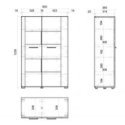 Loftscape Highboard Mantador - Grau 23 Loftscape Highboard Mantador - Grau -Wohnzimmermöbel boutique en ligne 1000312624 211216 12071300602 SKETCH DETAILS P000000001000312624 sketch
