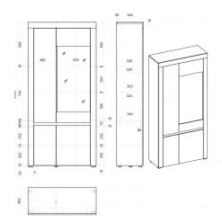 Loftscape Vitrinenschrank Stonda - Weiß 17 Loftscape Vitrinenschrank Stonda - Weiß -Wohnzimmermöbel boutique en ligne 1000314584 211209 12531800642 SKETCH DETAILS P000000001000314584 sketch