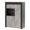 Loftscape Highboard Stonda I - Anthrazit - Glastür links