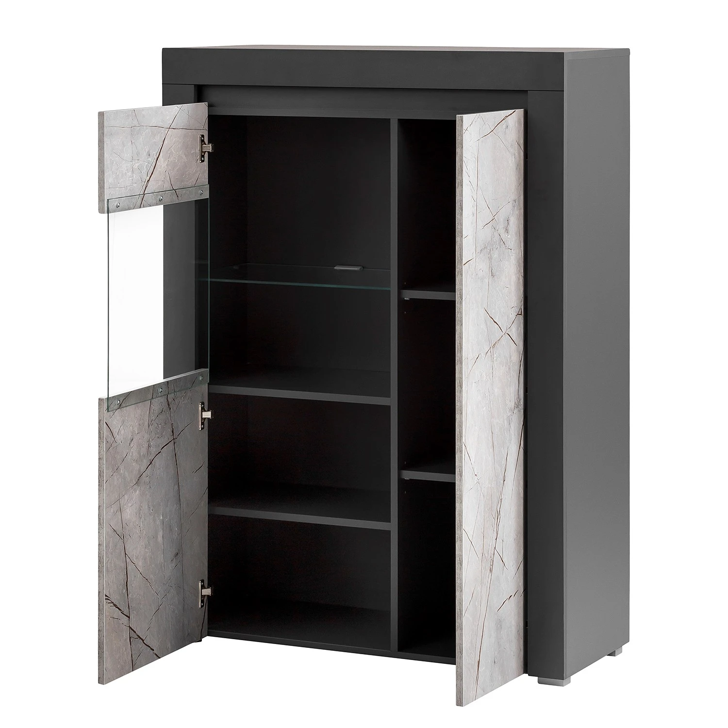 Loftscape Wohnwand Stonda II (4-teilig) - Anthrazit 10 Loftscape Wohnwand Stonda II (4-teilig) - Anthrazit – Bild 10