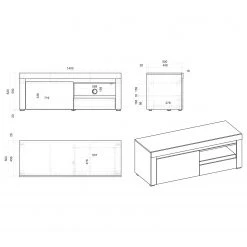 Loftscape Wohnwand Stonda III (4-teilig) - Anthrazit -Wohnzimmermöbel boutique en ligne 1000314594 211209 12532300767 SKETCH DETAILS P000000001000314594 sketch