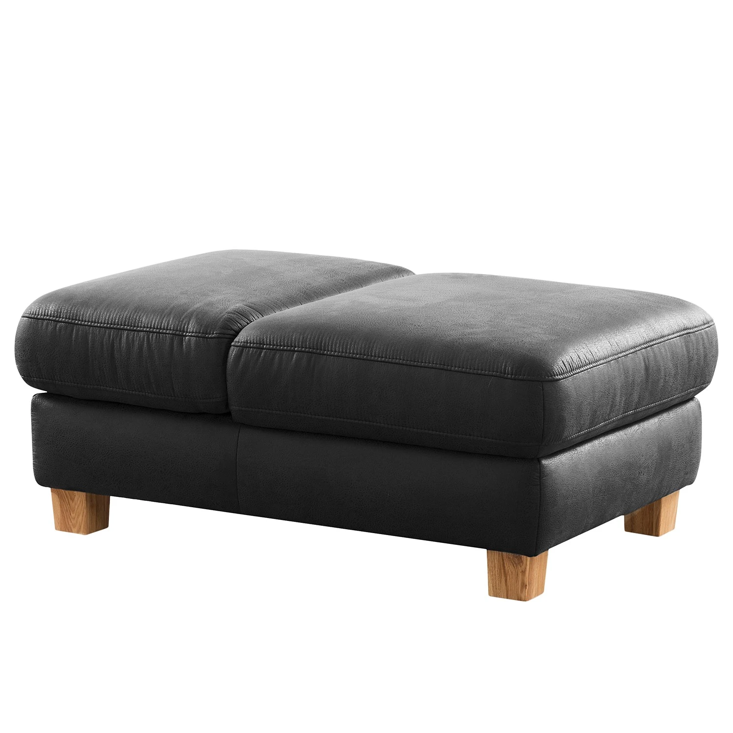 Fredriks Polsterhocker Kikuu - Microfaser - Microfaser Taeko: Schwarz 1 Fredriks Polsterhocker Kikuu - Microfaser - Microfaser Taeko: Schwarz