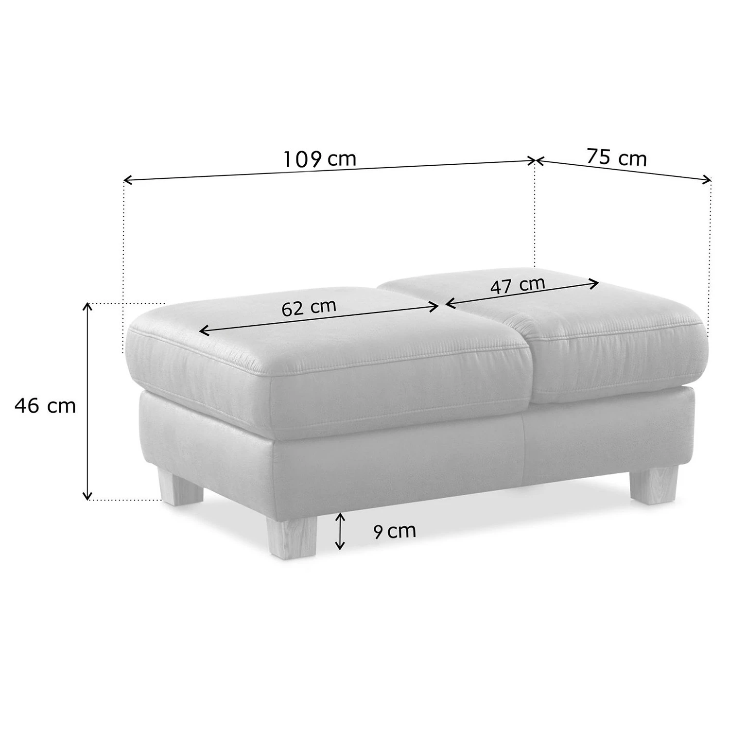 Fredriks Polsterhocker Kikuu - Microfaser - Microfaser Taeko: Schwarz 8 Fredriks Polsterhocker Kikuu - Microfaser - Microfaser Taeko: Schwarz – Bild 8