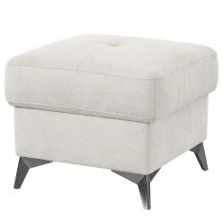 Fredriks Polsterhocker DeWitt - Flachgewebe Olea: Silber