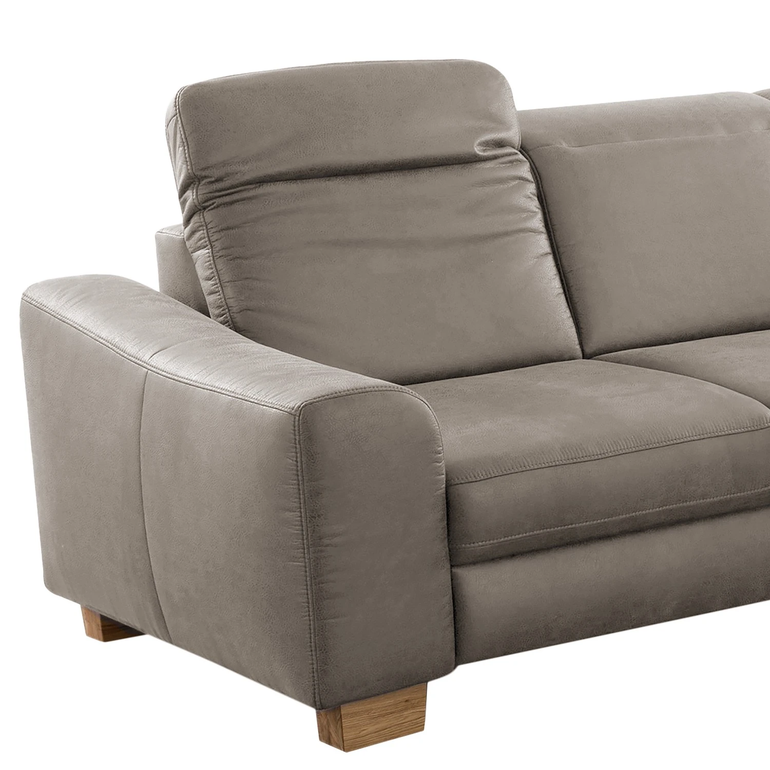 Fredriks Ecksofa Kikuu - Microfaser - Microfaser Taeko: Grau - Ottomane davorstehend rechts - Mit Schlaffunktion 12 Fredriks Ecksofa Kikuu - Microfaser - Microfaser Taeko: Grau - Ottomane davorstehend rechts - Mit Schlaffunktion – Bild 12