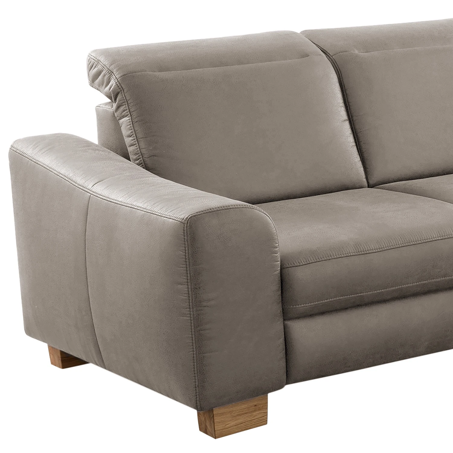 Fredriks Ecksofa Kikuu - Microfaser - Microfaser Taeko: Grau - Ottomane davorstehend rechts - Mit Schlaffunktion 13 Fredriks Ecksofa Kikuu - Microfaser - Microfaser Taeko: Grau - Ottomane davorstehend rechts - Mit Schlaffunktion – Bild 13