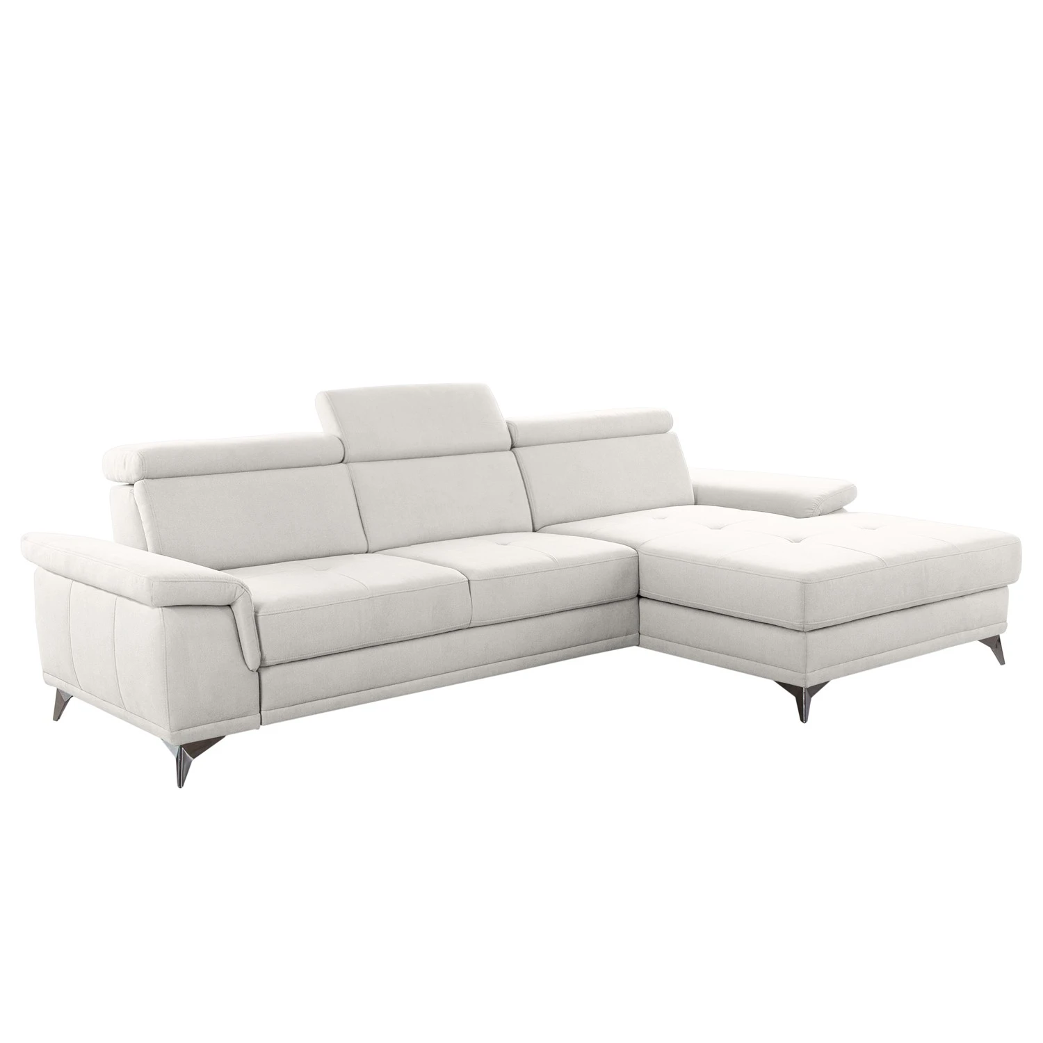 Fredriks Ecksofa DeWitt - Flachgewebe Olea: Silber - Longchair davorstehend rechts - Ohne Schlaffunktion 3 Fredriks Ecksofa DeWitt - Flachgewebe Olea: Silber - Longchair davorstehend rechts - Ohne Schlaffunktion – Bild 3