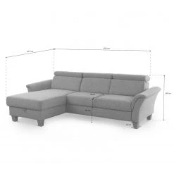 Fredriks Ecksofa Estufa - Flachgewebe - Flachgewebe Amra: Anthrazit - Longchair davorstehend links - Mit Schlaffunktion -Wohnzimmermöbel boutique en ligne 1000314669 211221 13054601677 SKETCH DETAILS P000000001000314669 sketch
