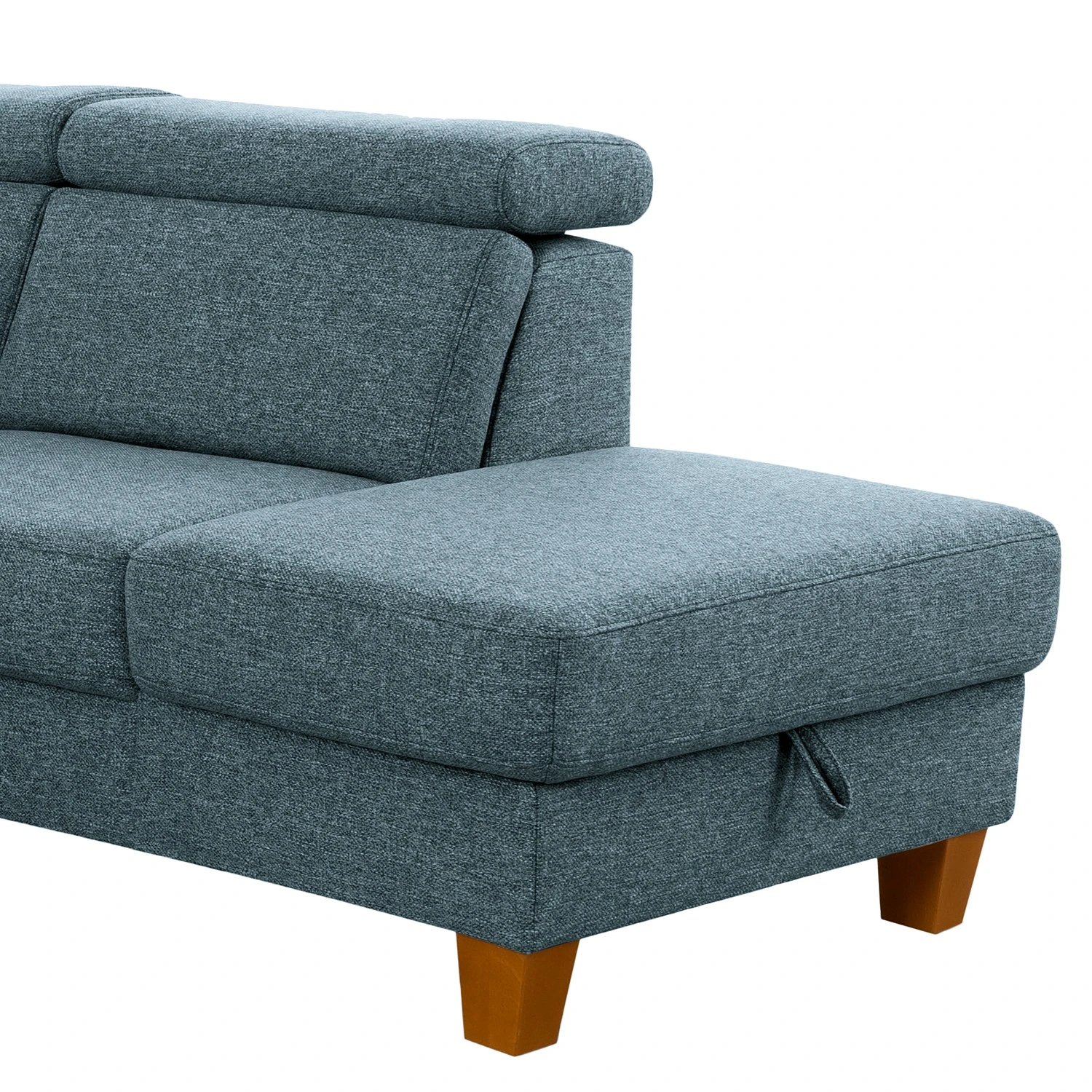 Fredriks Ecksofa Eustis - Flachgewebe Amra: Blaugrau - Ottomane davorstehend rechts - Mit Schlaffunktion 9 Fredriks Ecksofa Eustis - Flachgewebe Amra: Blaugrau - Ottomane davorstehend rechts - Mit Schlaffunktion – Bild 9