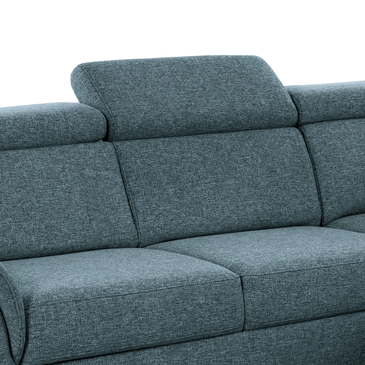 Fredriks Ecksofa Eustis - Flachgewebe Amra: Blaugrau - Ottomane davorstehend rechts - Mit Schlaffunktion 8 Fredriks Ecksofa Eustis - Flachgewebe Amra: Blaugrau - Ottomane davorstehend rechts - Mit Schlaffunktion – Bild 8