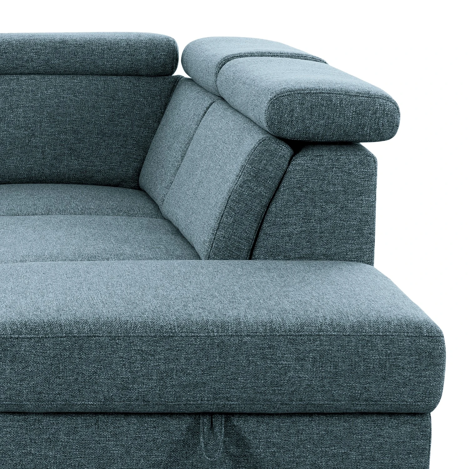 Fredriks Ecksofa Eustis - Flachgewebe Amra: Blaugrau - Ottomane davorstehend rechts - Mit Schlaffunktion 10 Fredriks Ecksofa Eustis - Flachgewebe Amra: Blaugrau - Ottomane davorstehend rechts - Mit Schlaffunktion – Bild 10