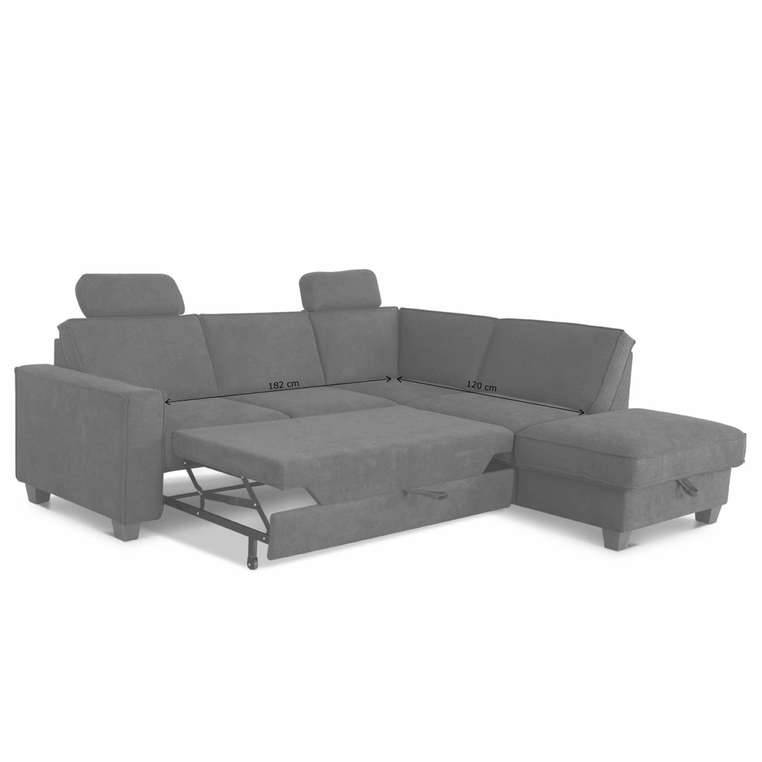 Fredriks Ecksofa Ford Point - Webstoff Palila: Beere - Ottomane davorstehend rechts - Mit Schlaffunktion 14 Fredriks Ecksofa Ford Point - Webstoff Palila: Beere - Ottomane davorstehend rechts - Mit Schlaffunktion – Bild 14