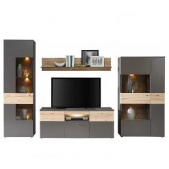 Loftscape Wohnwand Corey (4-teilig) - Inkl. Beleuchtung - Eiche Dekor / Grau -Wohnzimmermöbel boutique en ligne 1000314793 211229 103051000032 DETAILS P000000001000314793 1