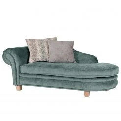 Ridgevalley Recamiere Salvator - Samt Saidy: Blaugrau - Armlehne davorstehend links