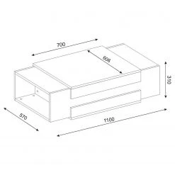Red Living Couchtisch Nohra - Weiß / Walnuss Dekor -Wohnzimmermöbel boutique en ligne 1000314852 211214 133830000526 SKETCH DETAILS P000000001000314852 sketch