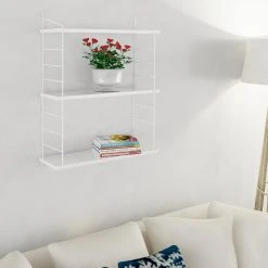 Loftscape Wandregal Assesse - Metall - Weiß / Hochglanz Weiß - Höhe: 85 cm -Wohnzimmermöbel boutique en ligne 1000314858 211214 13383100065 MOOD DETAILS P000000001000314858 mood