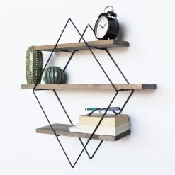 Red Living Wandregal Willes I - Fichte massiv / Metall - Fichte / Schwarz -Wohnzimmermöbel boutique en ligne 1000314861 211214 13383200078 MOOD DETAILS P000000001000314861 mood