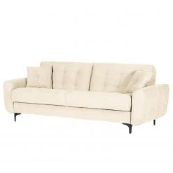 Red Living Sofa Noale (3-Sitzer) - Flachgewebe Flore: Weiß
