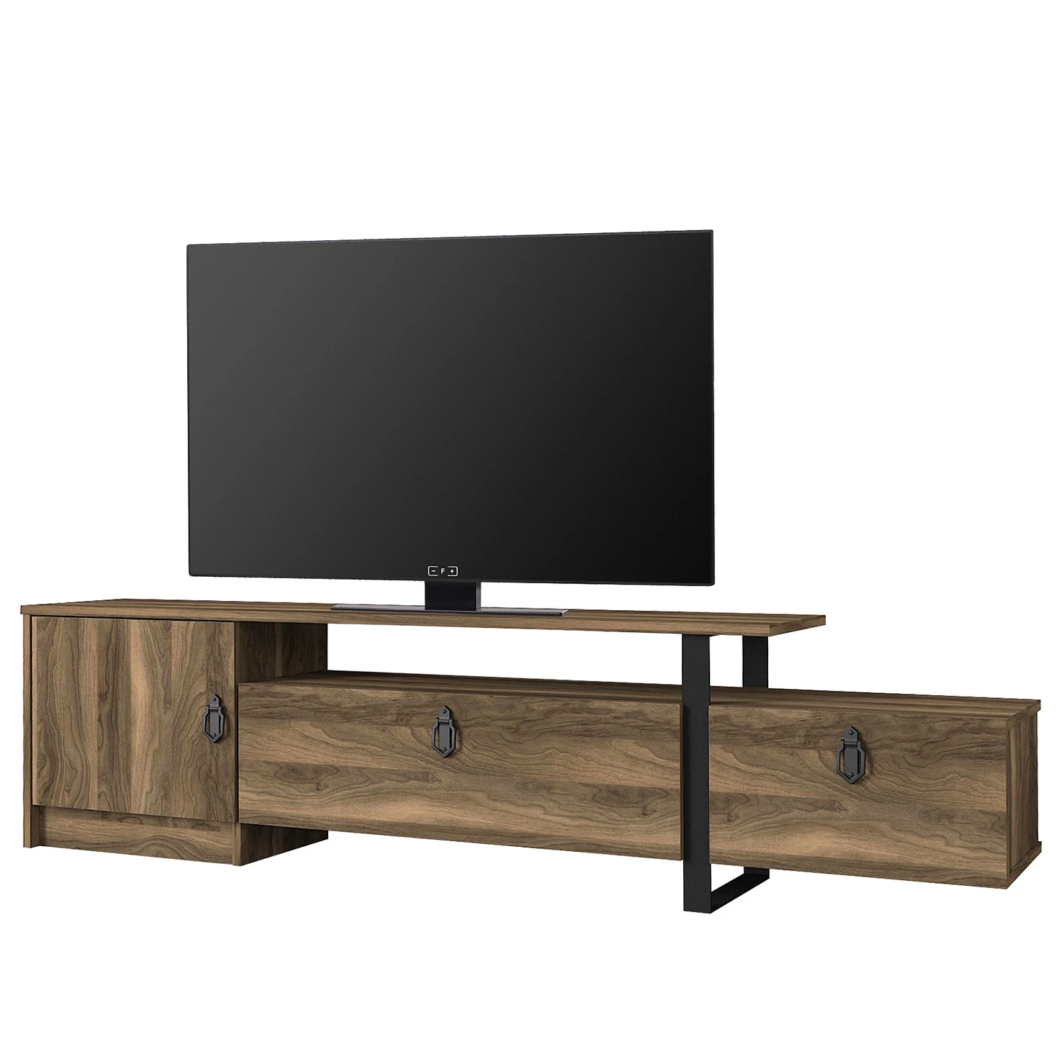 Red Living TV-Lowboard Amarante - Walnuss Dekor / Schwarz 1 Red Living TV-Lowboard Amarante - Walnuss Dekor / Schwarz