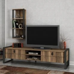 Red Living Wohnkombination Lando (2-teilig) - Walnuss Dekor / Grau -Wohnzimmermöbel boutique en ligne 1000314893 211214 13383300134 MOOD DETAILS P000000001000314893 mood