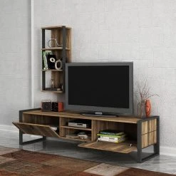 Red Living Wohnkombination Lando (2-teilig) - Walnuss Dekor / Grau -Wohnzimmermöbel boutique en ligne 1000314893 211214 13383300136 MOOD DETAILS P000000001000314893 mood