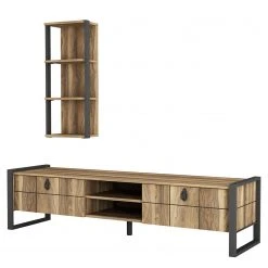 Red Living Wohnkombination Lando (2-teilig) - Walnuss Dekor / Grau -Wohnzimmermöbel boutique en ligne 1000314893 211214 13383300145 DETAILS P000000001000314893