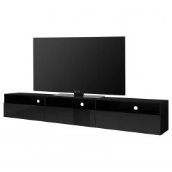 Loftscape TV-Lowboard Adschman - Hochglanz Schwarz / Matt Schwarz