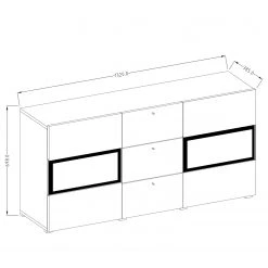 Loftscape Sideboard Adschman - Hochglanz Schwarz / Matt Schwarz 9 Loftscape Sideboard Adschman - Hochglanz Schwarz / Matt Schwarz -Wohnzimmermöbel boutique en ligne 1000314944 211209 133342000518 SKETCH DETAILS P000000001000314944 sketch
