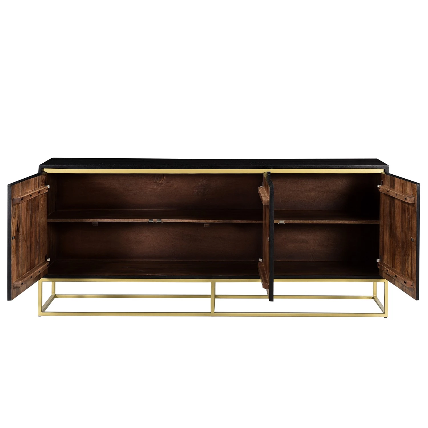 Jack & Alice Sideboard Nooble II - Mango massiv / Metall - Mango Schwarz / Gold 3 Jack & Alice Sideboard Nooble II - Mango massiv / Metall - Mango Schwarz / Gold – Bild 3