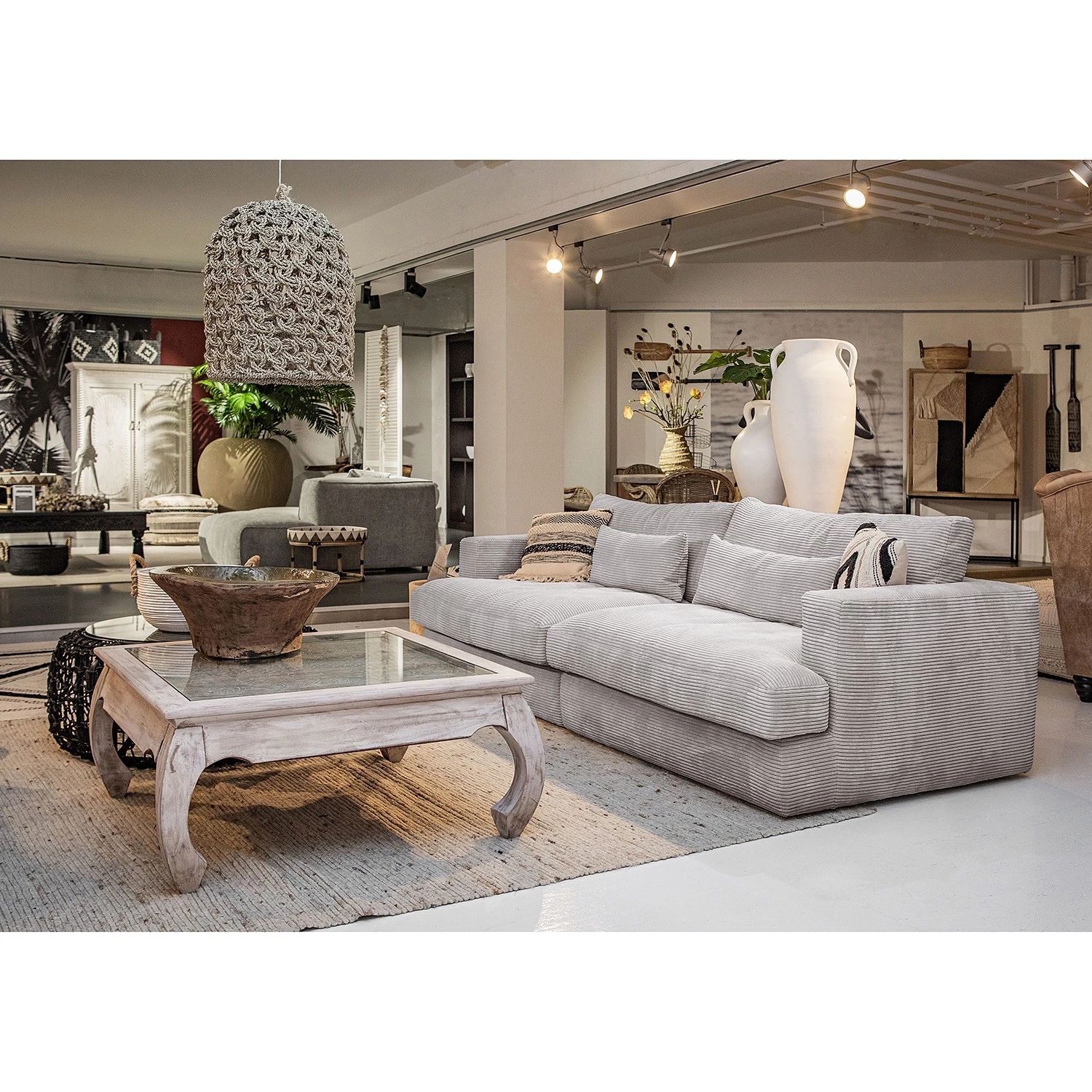 Loftscape Bigsofa Izumo - Cordstoff Coco: Hellgrau - Tiefe: 120 cm 2 Loftscape Bigsofa Izumo - Cordstoff Coco: Hellgrau - Tiefe: 120 cm – Bild 2