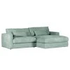 Loftscape Ecksofa Izumo - Cordstoff Coco: Hellblau - Ottomane davorstehend rechts
