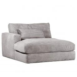 Loftscape Recamiere Izumo - Cordstoff Coco: Hellgrau - Ottomane davorstehend links