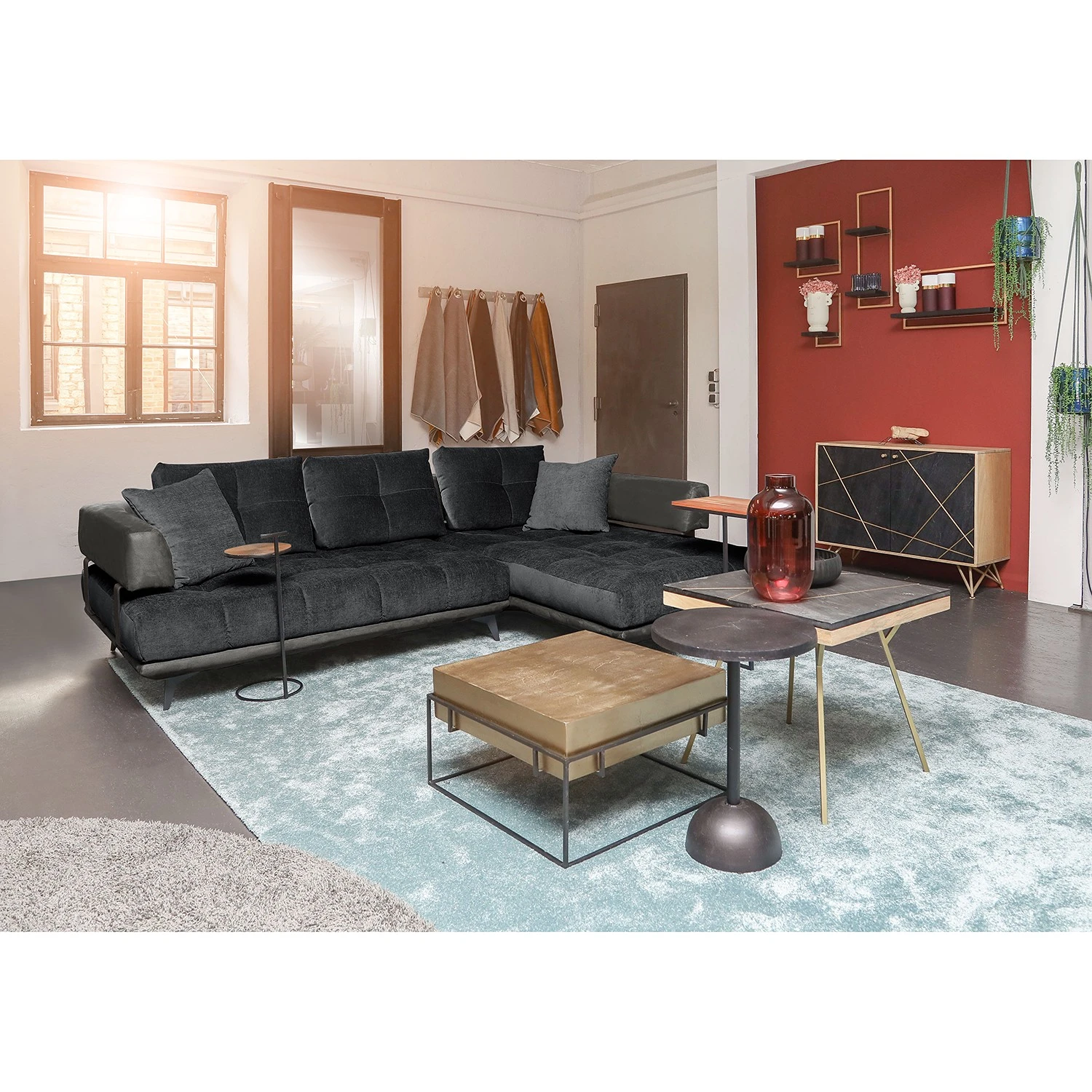 Loftscape Ecksofsa Sorsele - Microfaser Mila: Anthrazit - Ottomane davorstehend links 2 Loftscape Ecksofsa Sorsele - Microfaser Mila: Anthrazit - Ottomane davorstehend links – Bild 2