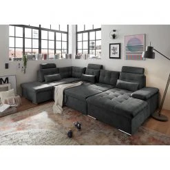 Fredriks Wohnlandschaft Puntiro III - Microfaser Salvo: Anthrazit - Longchair davorstehend rechts / Ottomane links - Mit Schlaffunktion 16 Fredriks Wohnlandschaft Puntiro III - Microfaser Salvo: Anthrazit - Longchair davorstehend rechts / Ottomane links - Mit Schlaffunktion -Wohnzimmermöbel boutique en ligne 1000315701 220728 021 MOOD DETAILS P000000001000315701 mood