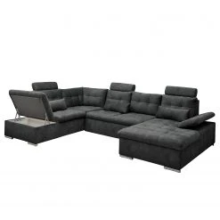 Fredriks Wohnlandschaft Puntiro III - Microfaser Salvo: Anthrazit - Longchair davorstehend rechts / Ottomane links - Mit Schlaffunktion 20 Fredriks Wohnlandschaft Puntiro III - Microfaser Salvo: Anthrazit - Longchair davorstehend rechts / Ottomane links - Mit Schlaffunktion -Wohnzimmermöbel boutique en ligne 1000315701 220728 070 DETAILS P000000001000315701