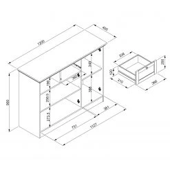 Norrwood Kommode Woodland I - Anthrazit 23 Norrwood Kommode Woodland I - Anthrazit -Wohnzimmermöbel boutique en ligne 1000316615 211221 114545000593 SKETCH DETAILS P000000001000316615 sketch