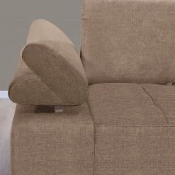 ADA trendline Ecksofa Neo - Webstoff - Hellbraun - Longchair davorstehend rechts -Wohnzimmermöbel boutique en ligne 1000316764 220303 030 DETAILS P000000001000316764