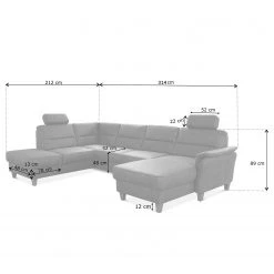 Loftscape Wohnlandschaft Corvus - Microfaser Alais: Schokoladenbraun - Ottomane davorstehend links - Ohne Schlaffunktion -Wohnzimmermöbel boutique en ligne 1000317111 220120 115532001395 SKETCH DETAILS P000000001000317111 sketch