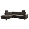 Loftscape Ecksofa Dearborn - Chenille Alix: Espresso - Ottomane davorstehend links - Mit Schlaffunktion