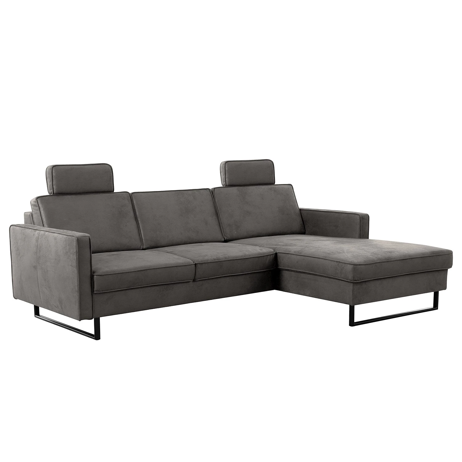 Loftscape Ecksofa Godow II - Microfaser Flavie: Grau - Longchair davorstehend rechts 1 Loftscape Ecksofa Godow II - Microfaser Flavie: Grau - Longchair davorstehend rechts
