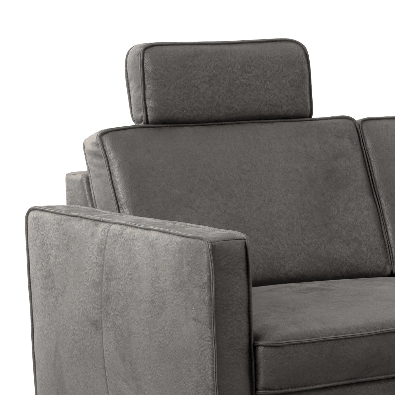 Loftscape Ecksofa Godow II - Microfaser Flavie: Grau - Longchair davorstehend rechts 5 Loftscape Ecksofa Godow II - Microfaser Flavie: Grau - Longchair davorstehend rechts – Bild 5