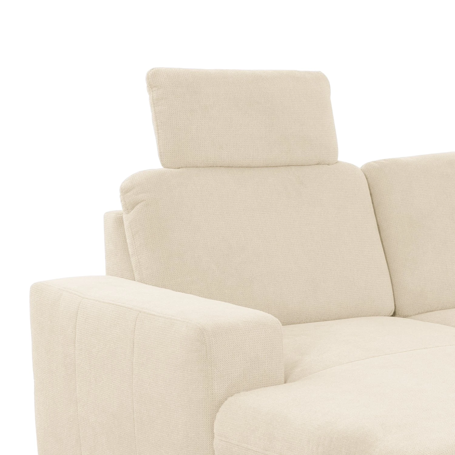 Loftscape Wohnlandschaft Gothem - Webstoff Palila: Creme - Ottomane davorstehend rechts - Mit Schlaffunktion 7 Loftscape Wohnlandschaft Gothem - Webstoff Palila: Creme - Ottomane davorstehend rechts - Mit Schlaffunktion – Bild 7