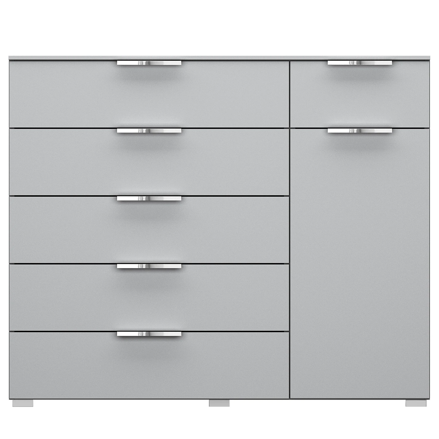 Sideboard SKØP x6+1 - Seidengrau - Chrom 2 Sideboard SKØP x6+1 - Seidengrau - Chrom – Bild 2